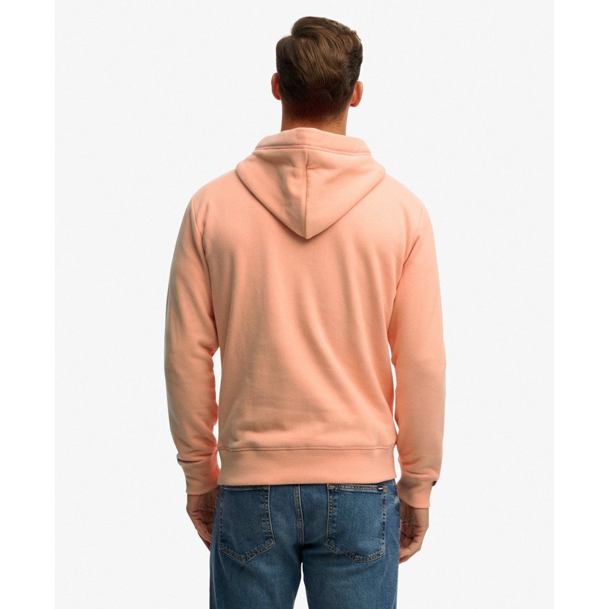 Sweat à capuche Essential Logo Classic barrière de corail, SUPERDRY