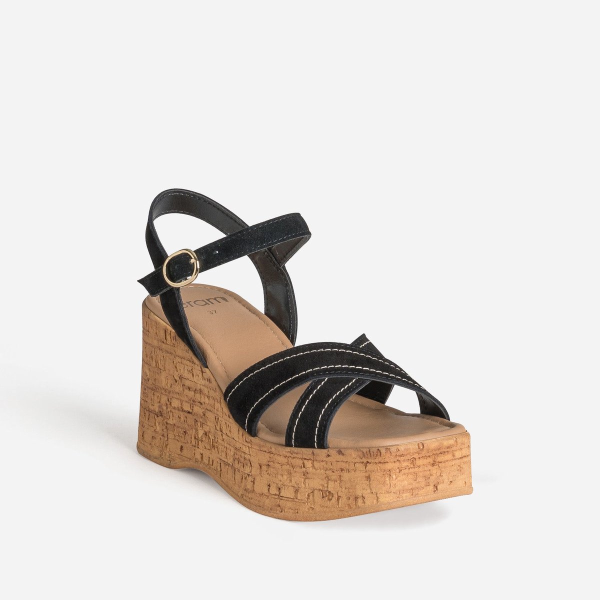 Sandale À Talon en cuir JULIENNE noir, ERAM