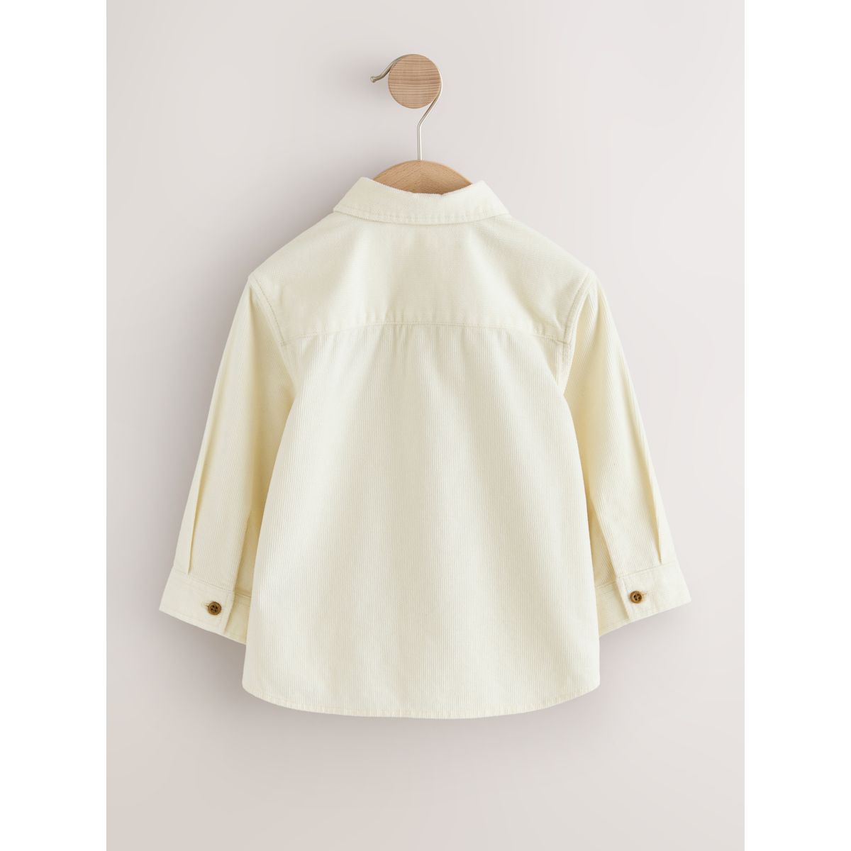 Chemise à manches longues en velours côtelé broderie chien écru, NEXT