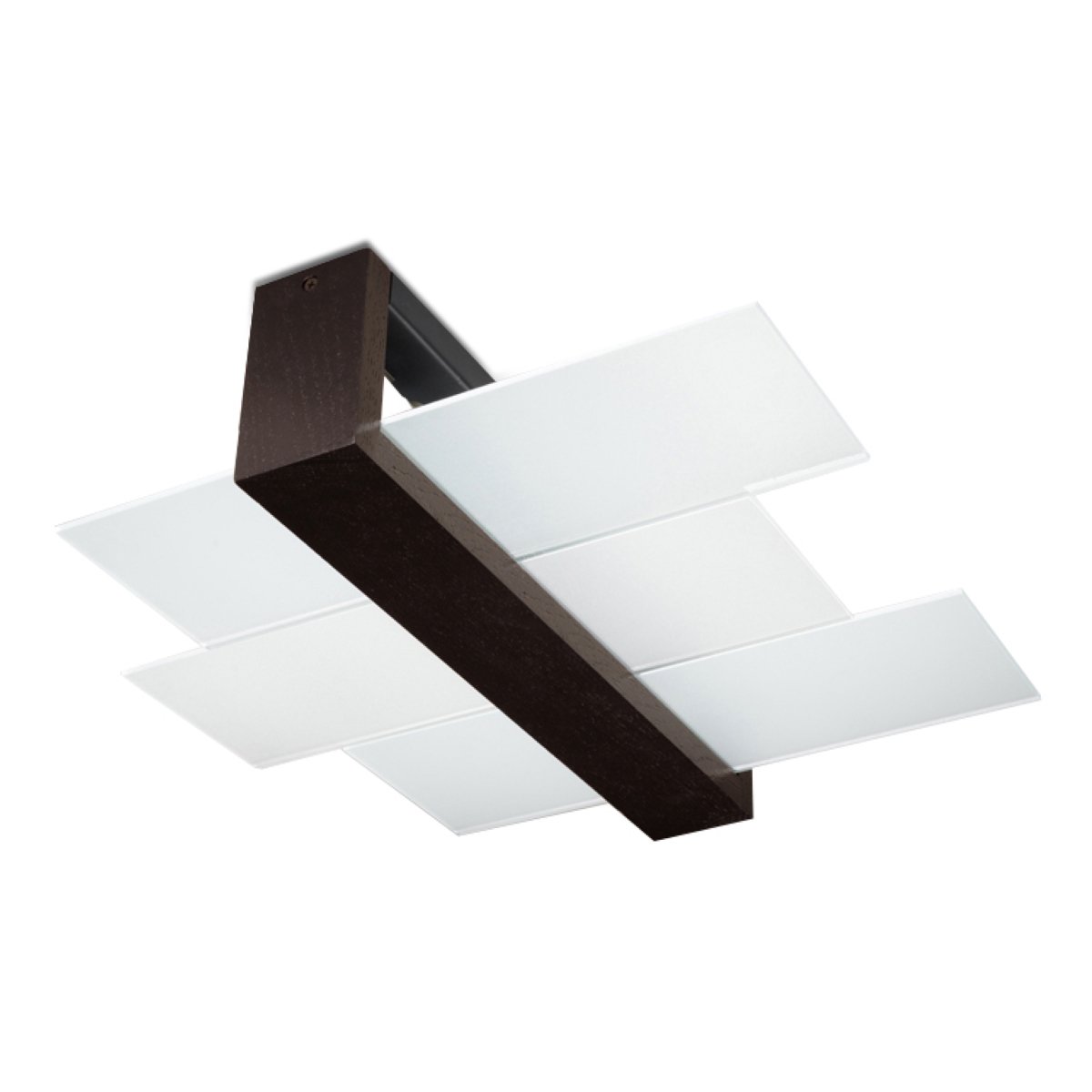 Plafonnier Bois Wengé E27 2 Feniks marron, EDEN