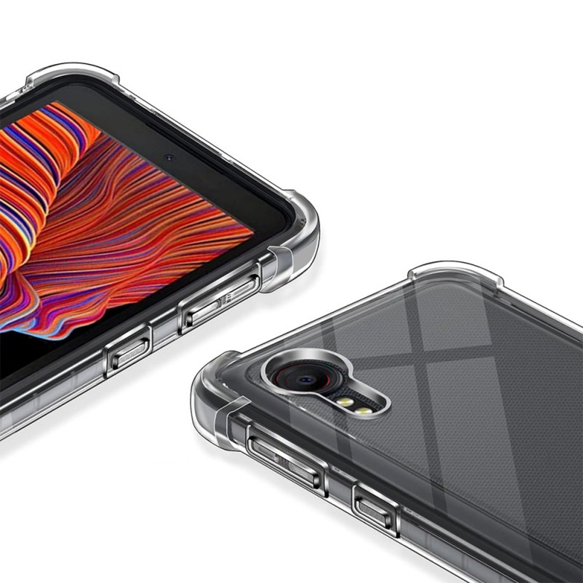 Coque Galaxy Xcover 5 antichoc + 2 vitres transparent, EVETANE