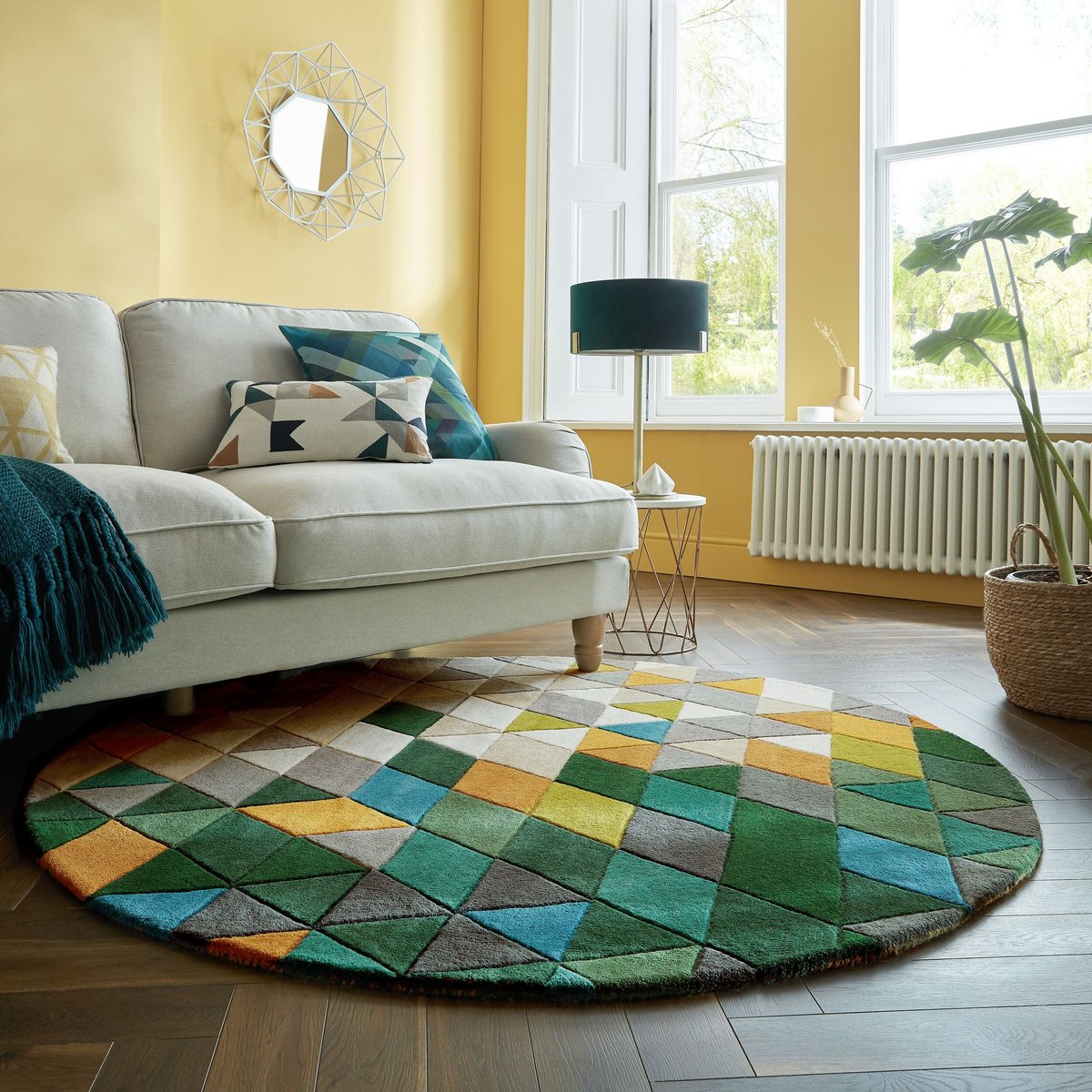 Tapis en laine rond PRISM multicolore, FLAIR RUGS