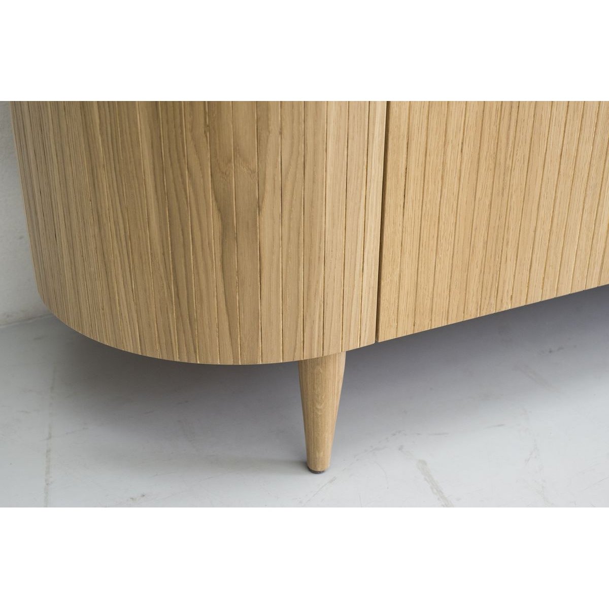 Buffet bas en placage 5 portes 180 cm, SORMIOU marron clair, BOBOCHIC