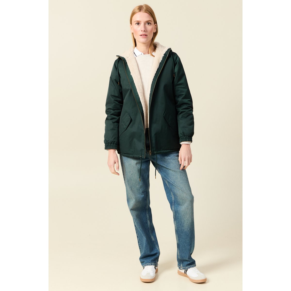 Parka réversible vert, BONOBO