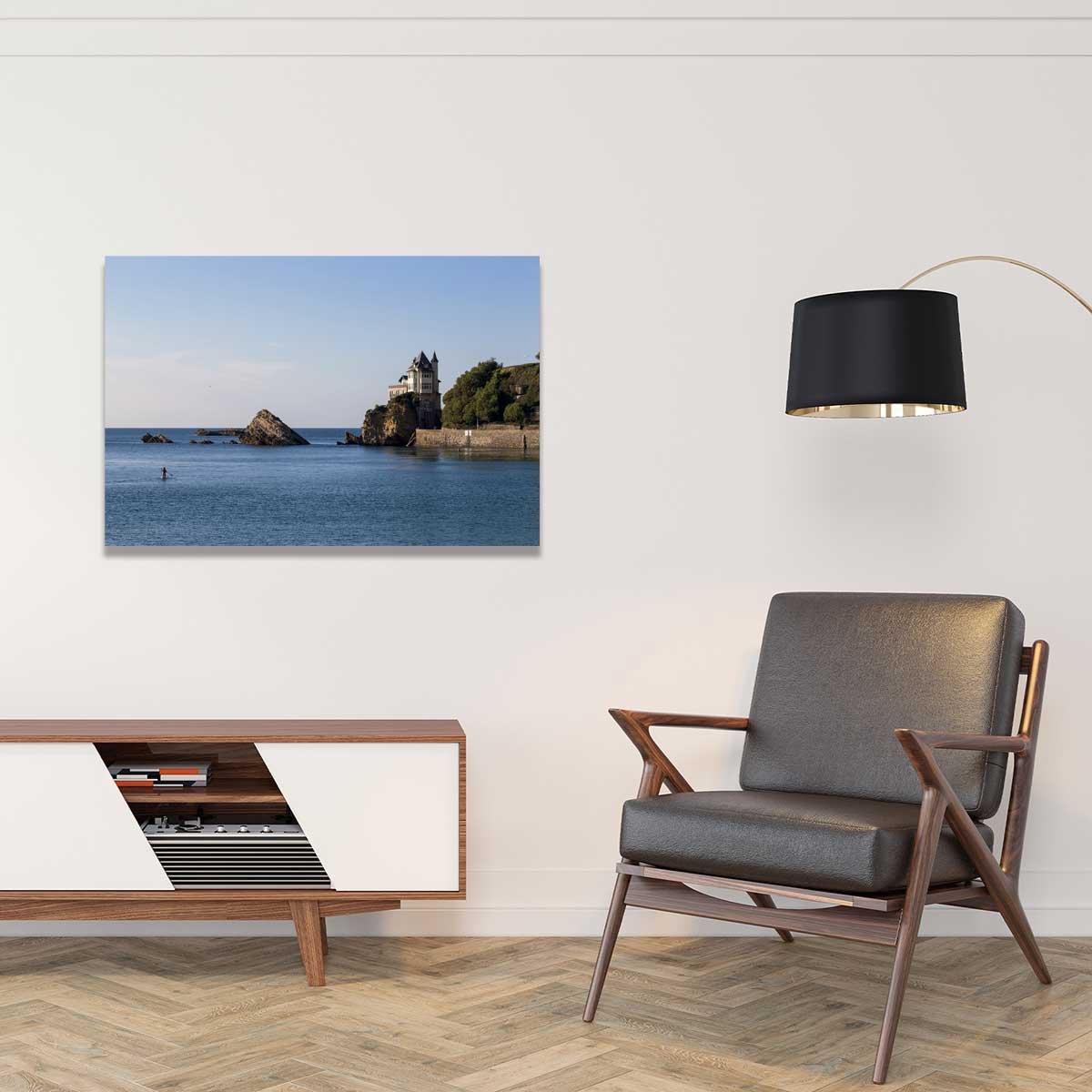 Tableau marée haute sur la villa belza tableau alu dibond, HEXOA