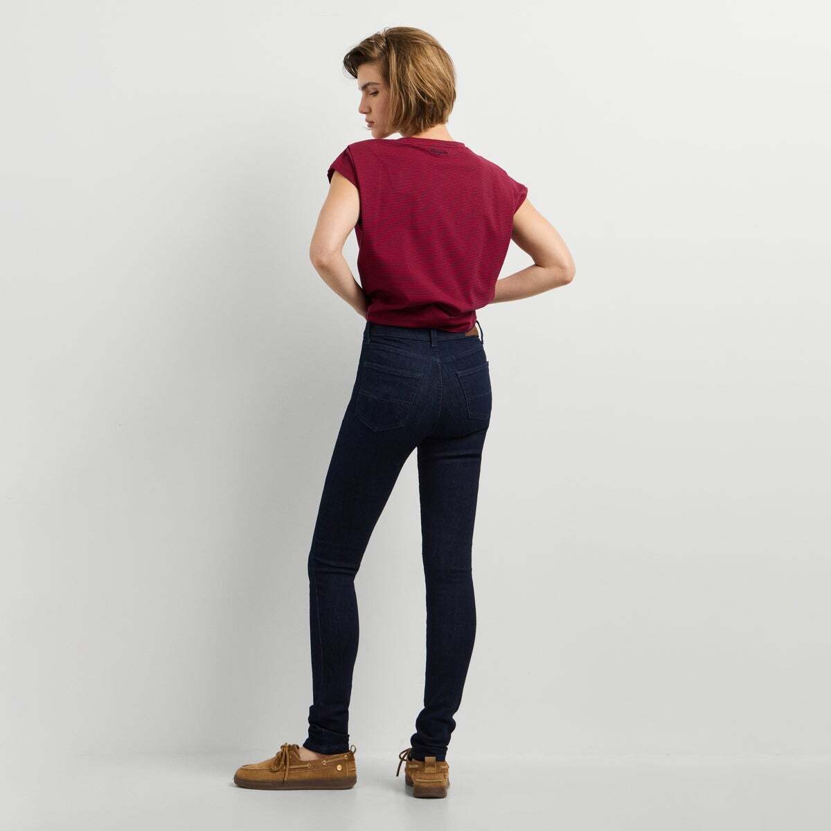 Regent - Jean Coupe Skinny, Taille Moyenne indigo foncé et propre, PEPE JEANS