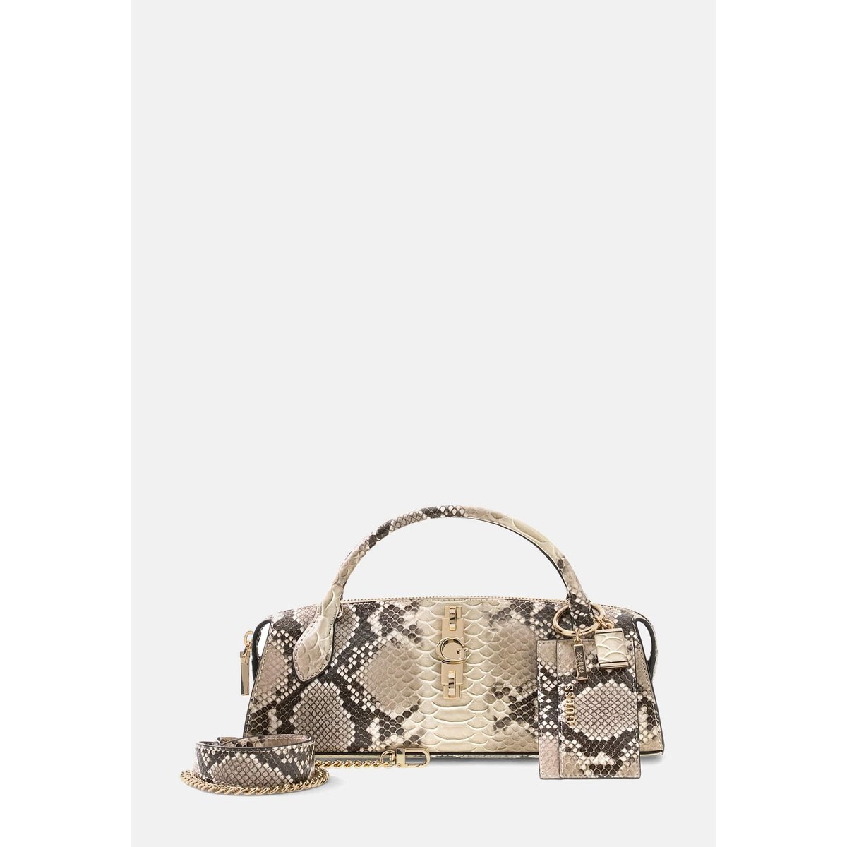 Yvonne Animalier Print Mini Sacoche marron multi, GUESS