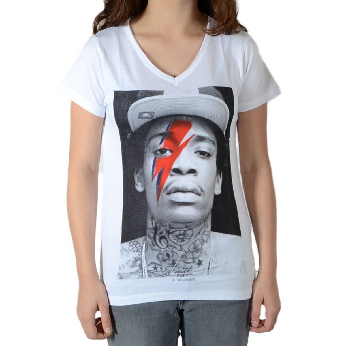 Tee Shirt Wiz Bowie SS Mixte blanc, LITTLE ELEVENPARIS