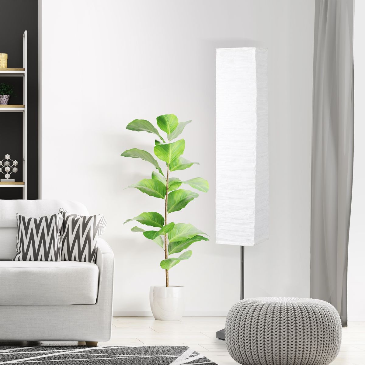 Lampadaire    NERVA blanc, BRILLIANT