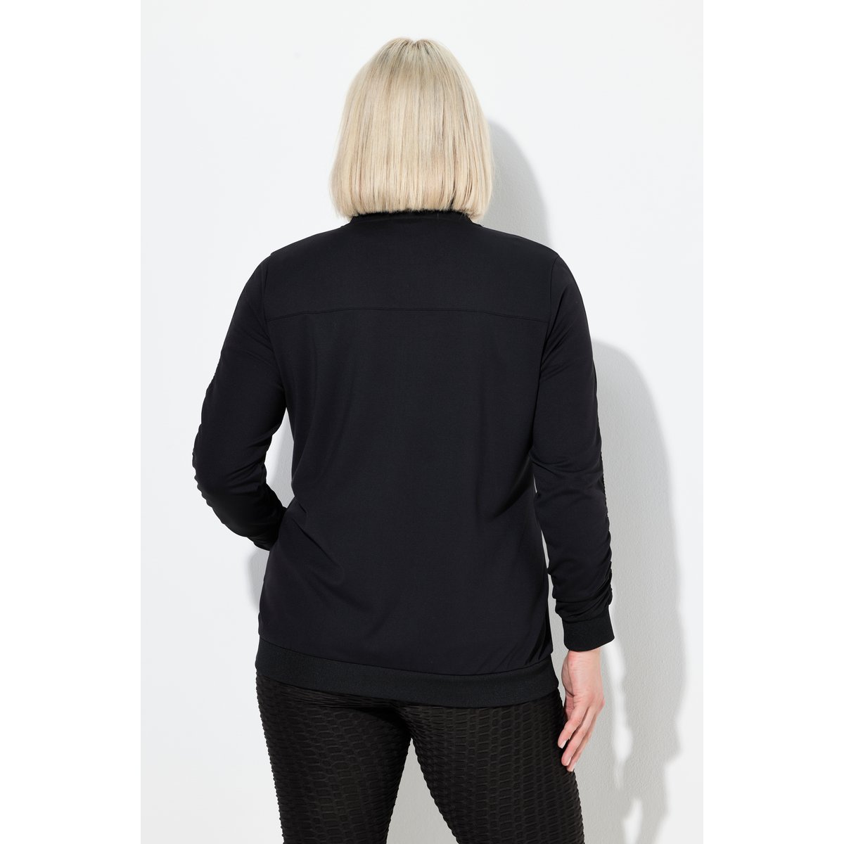 Veste en molleton à capuche et fermeture noir, ULLA POPKEN