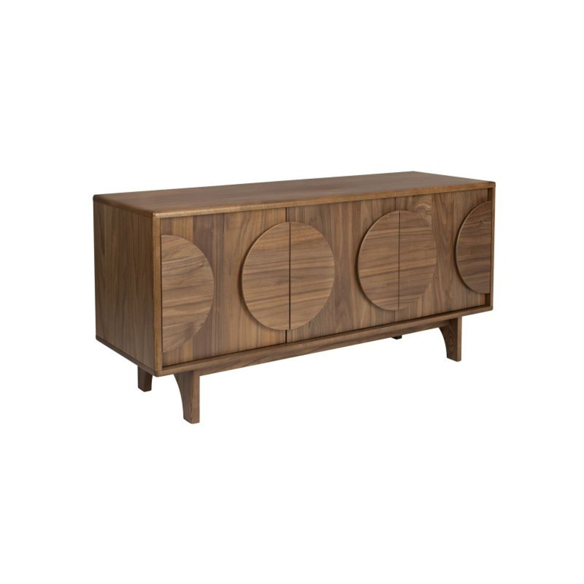 Buffet 3 portes plaqué noyer - GROOVE marron, ZUIVER