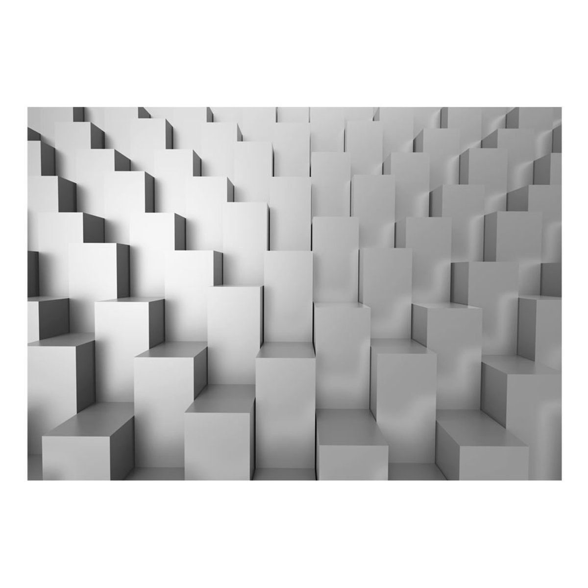 Papier peint intissé panoramique Abstractions Temple of Abstraction gris / argent, EDEN