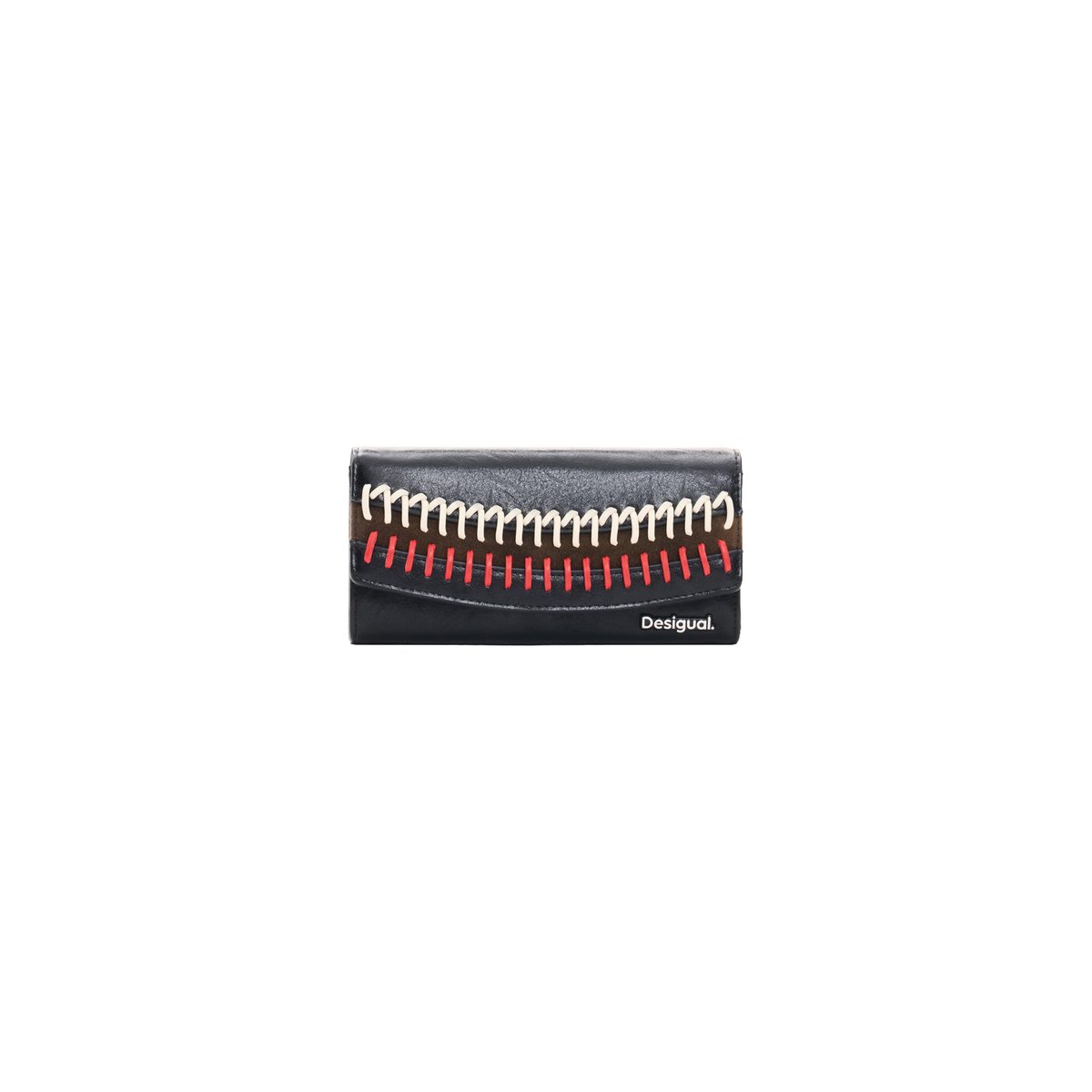 Grand porte-monnaie matelassé noir, DESIGUAL
