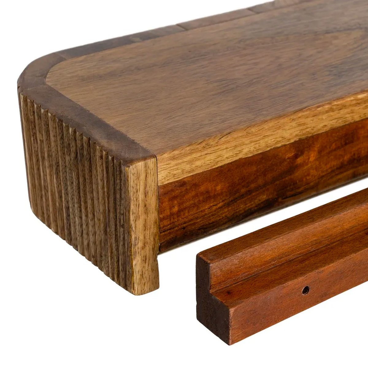Commode murale flottante bois de mangue 75x15x7.5cm beige, WADIGA