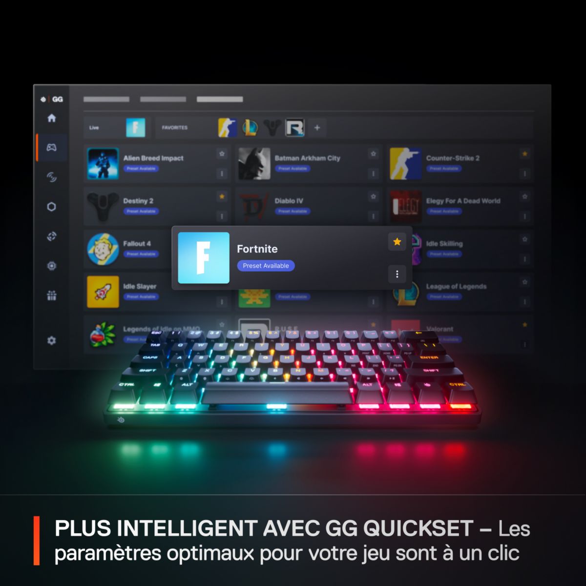 Clavier gamer Apex Pro Mini Gen 3 FR couleur unique, STEELSERIES