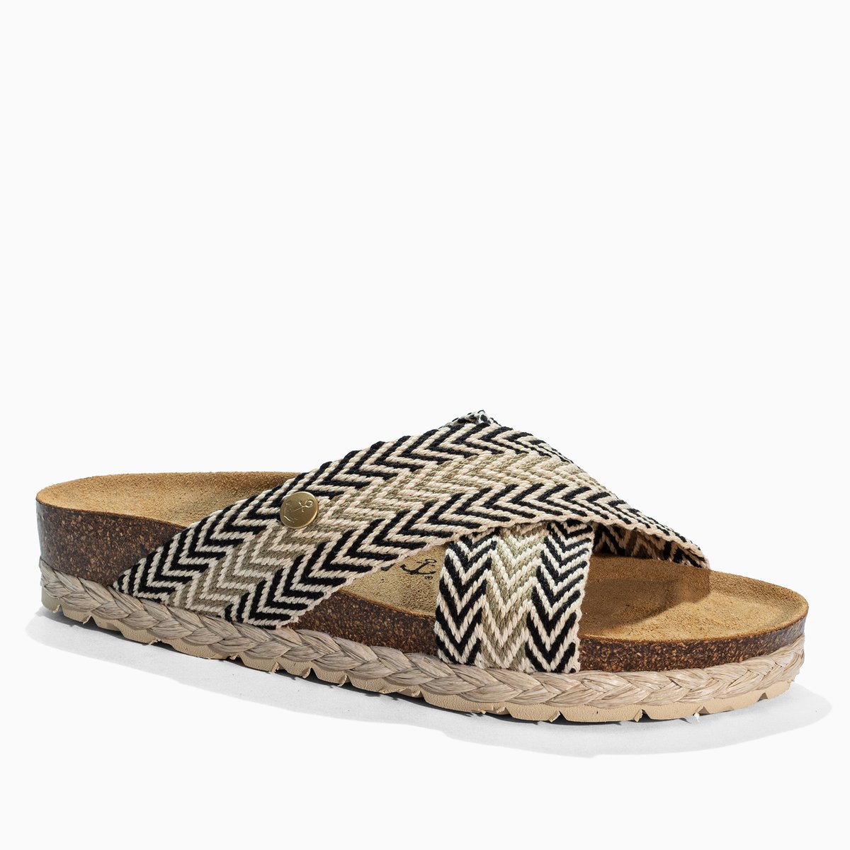 Sandales BURGOS black/kaki, BAYTON