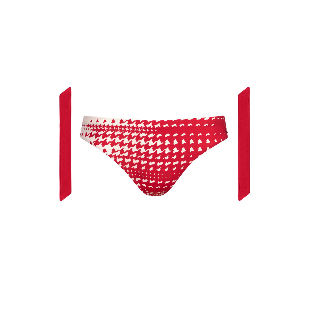 Bas maillot slip de bain à nouettes amovibles Quito rouge, LISCA