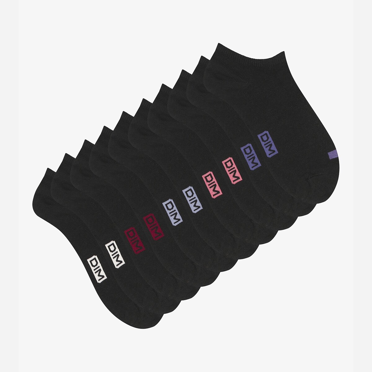 Lot de 5 Socquettes courtes noir + noir + noir + noir + noir, DIM