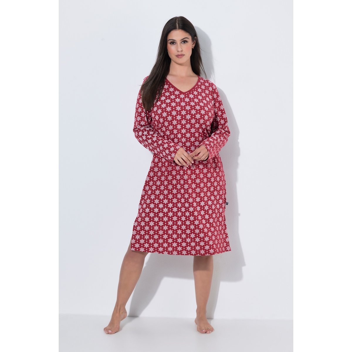 Grand(e) chemise de nuit / T-shirt rouge foncé, ULLA POPKEN