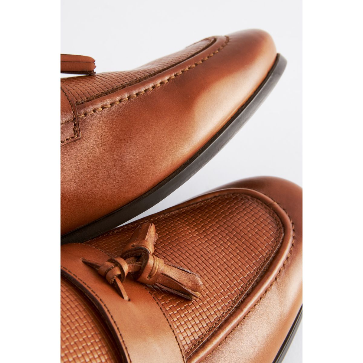 Mocassins à glands embossé marron fauve, NEXT