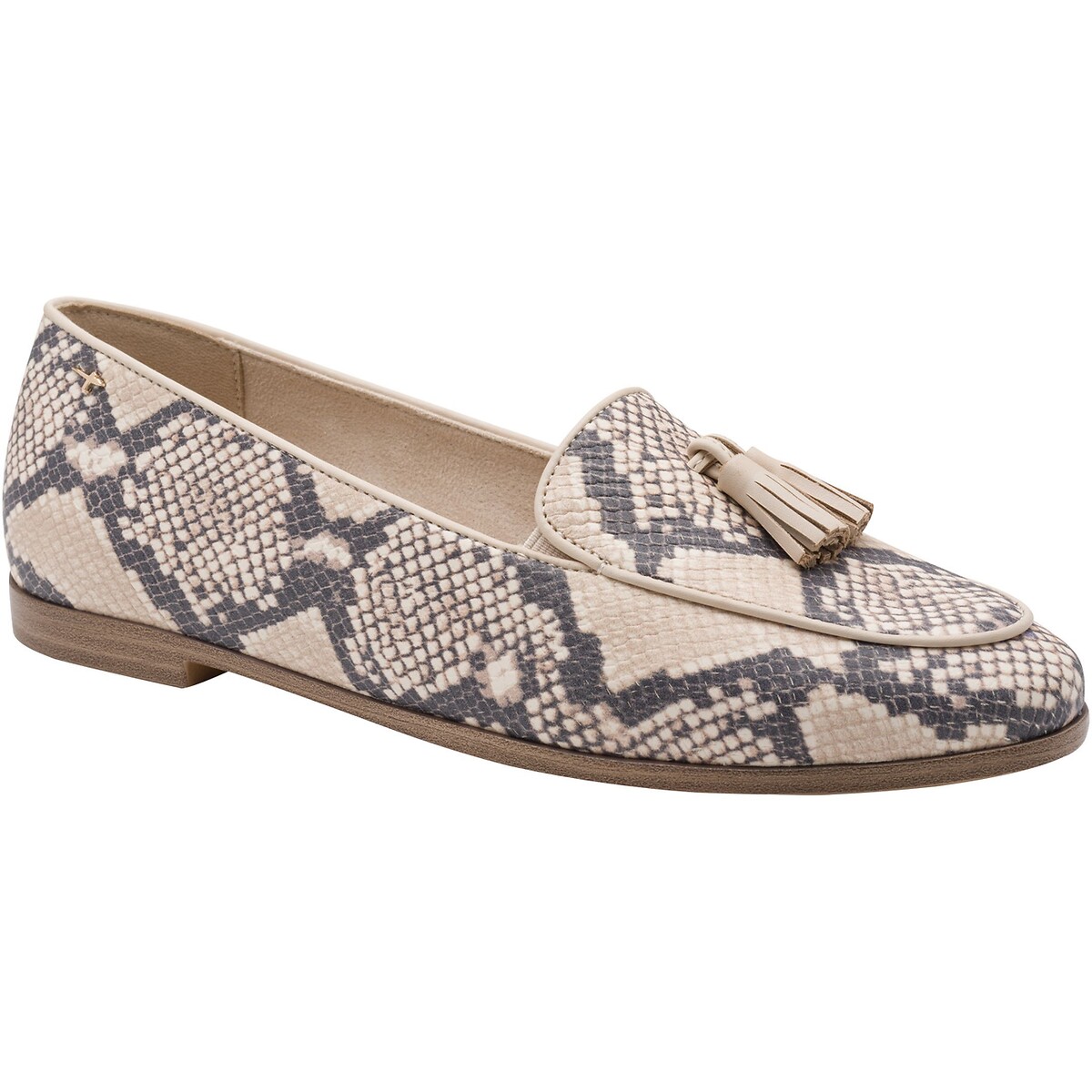 Mocassins en cuir beige serpent, TAMARIS