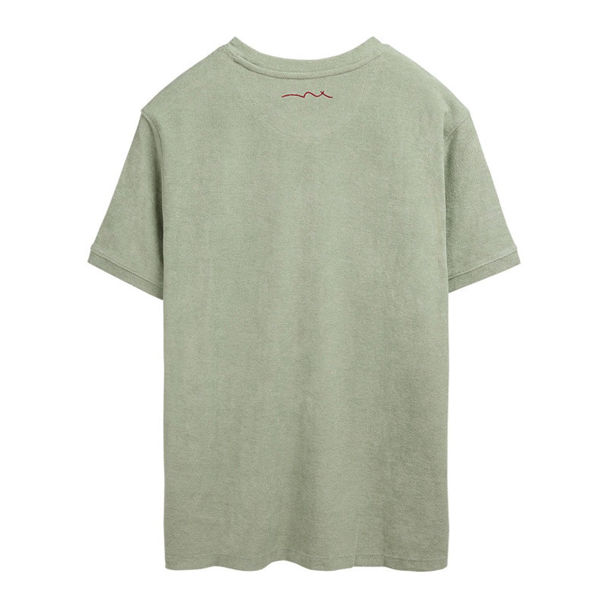 T-shirt bleu foncé à coupe droite pourvu d'un col rond et de manches courtes vert, TEDDY SMITH