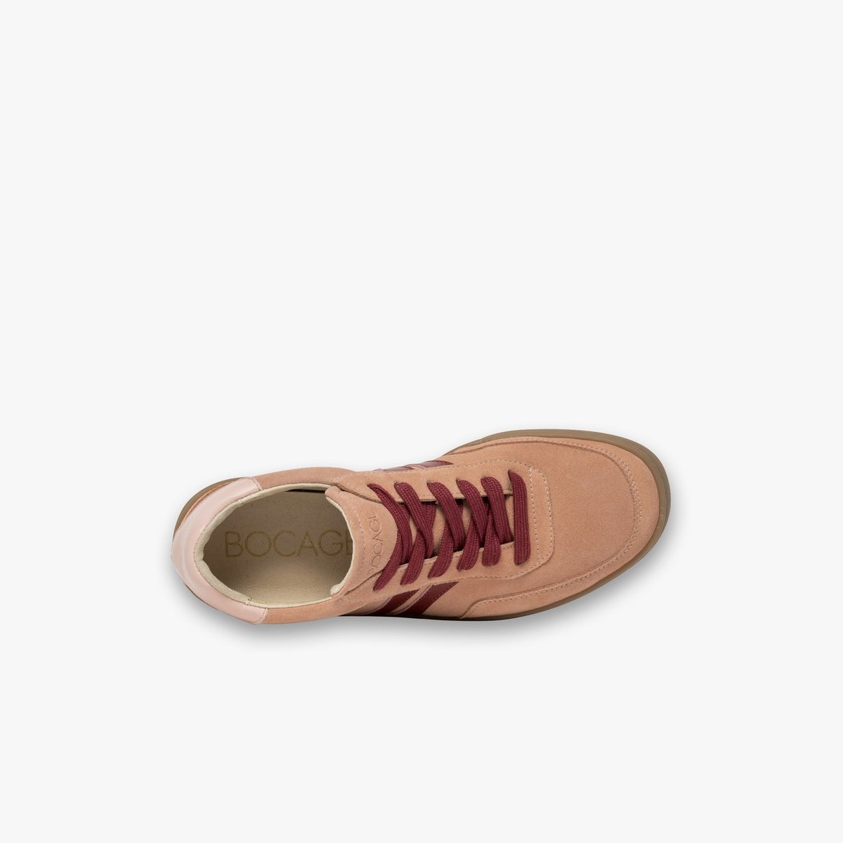 Basket en cuir LAURIE rose peche, BOCAGE