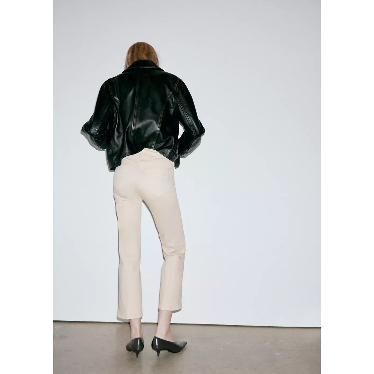 Jean Sienna flare crop sable, MANGO