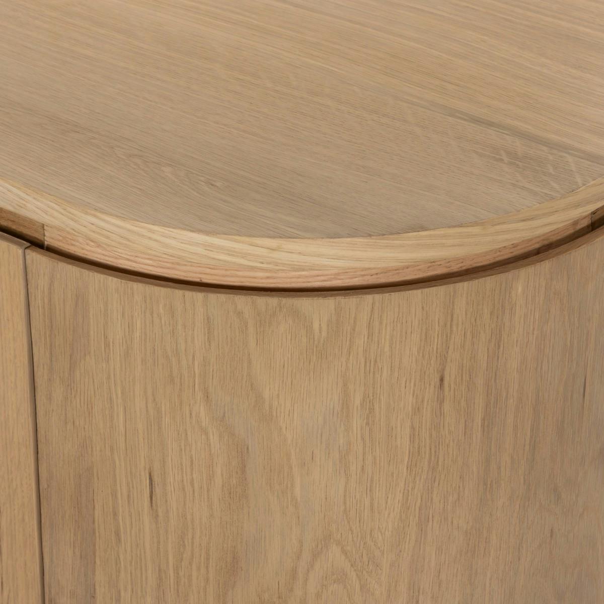 Buffet 2 portes en chêne, design moderne LOREN bois clair, PIER IMPORT