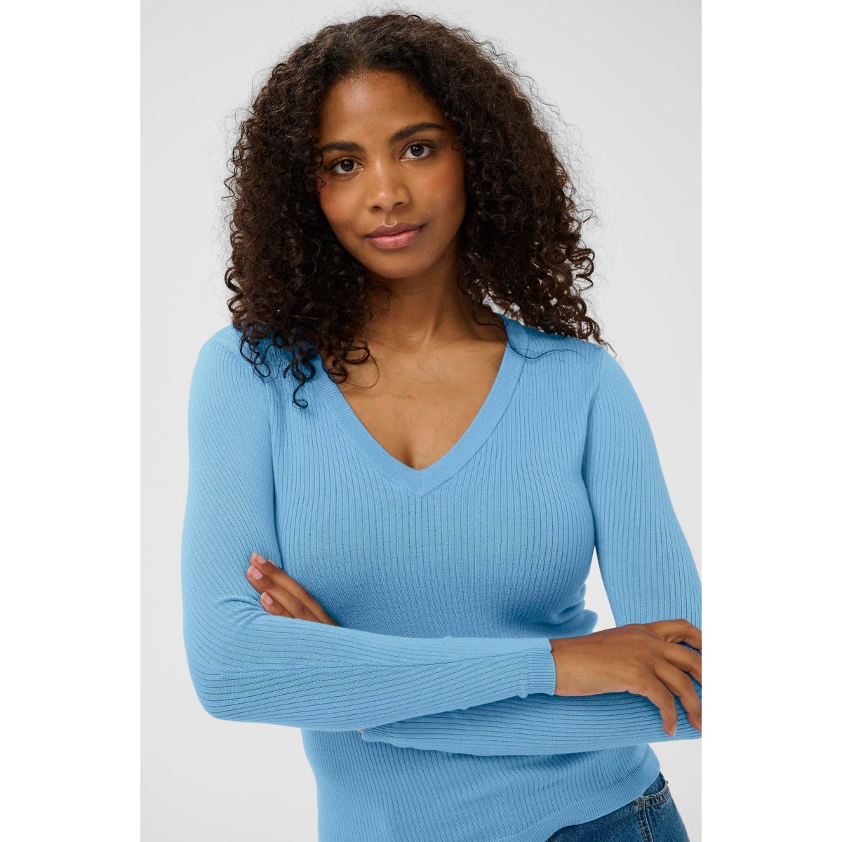Pullover tricoté bleu azure blue, KAFFE