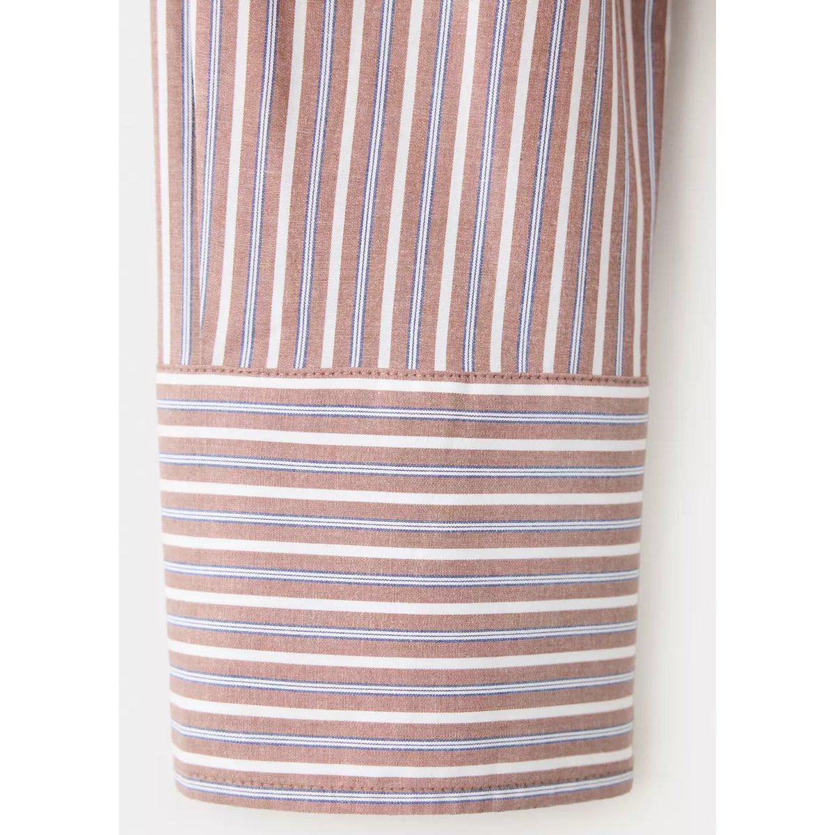 Chemise cintrée coton marron, MANGO