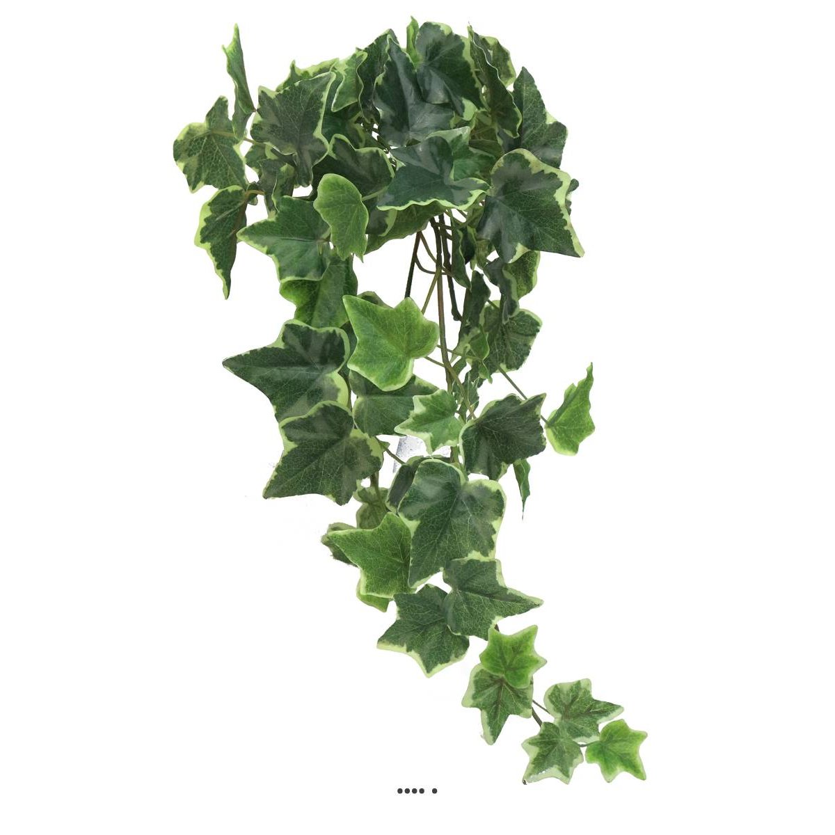 Lierre artificiel en chute L 46 cm 86 feuille blanc-vert, ARTIFICIELLES