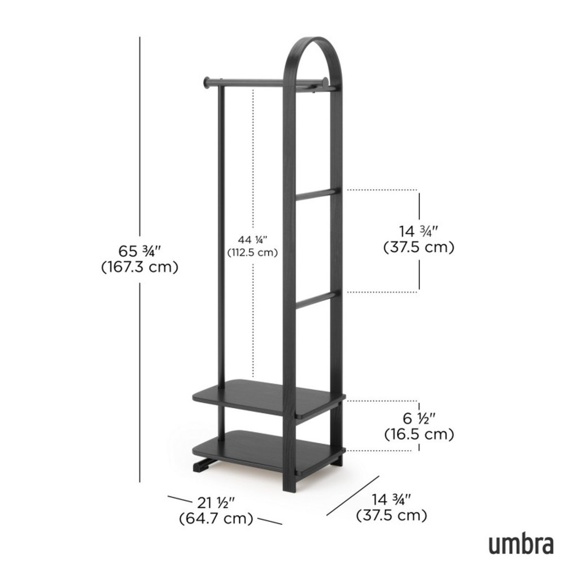 Portant vêtements meuble entrée  BELLWOOD noir, UMBRA