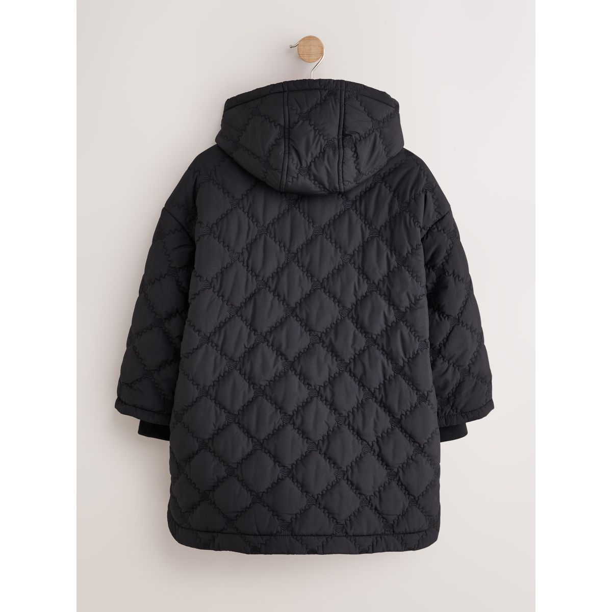 Veste déperlante matelassée cœur noir, NEXT
