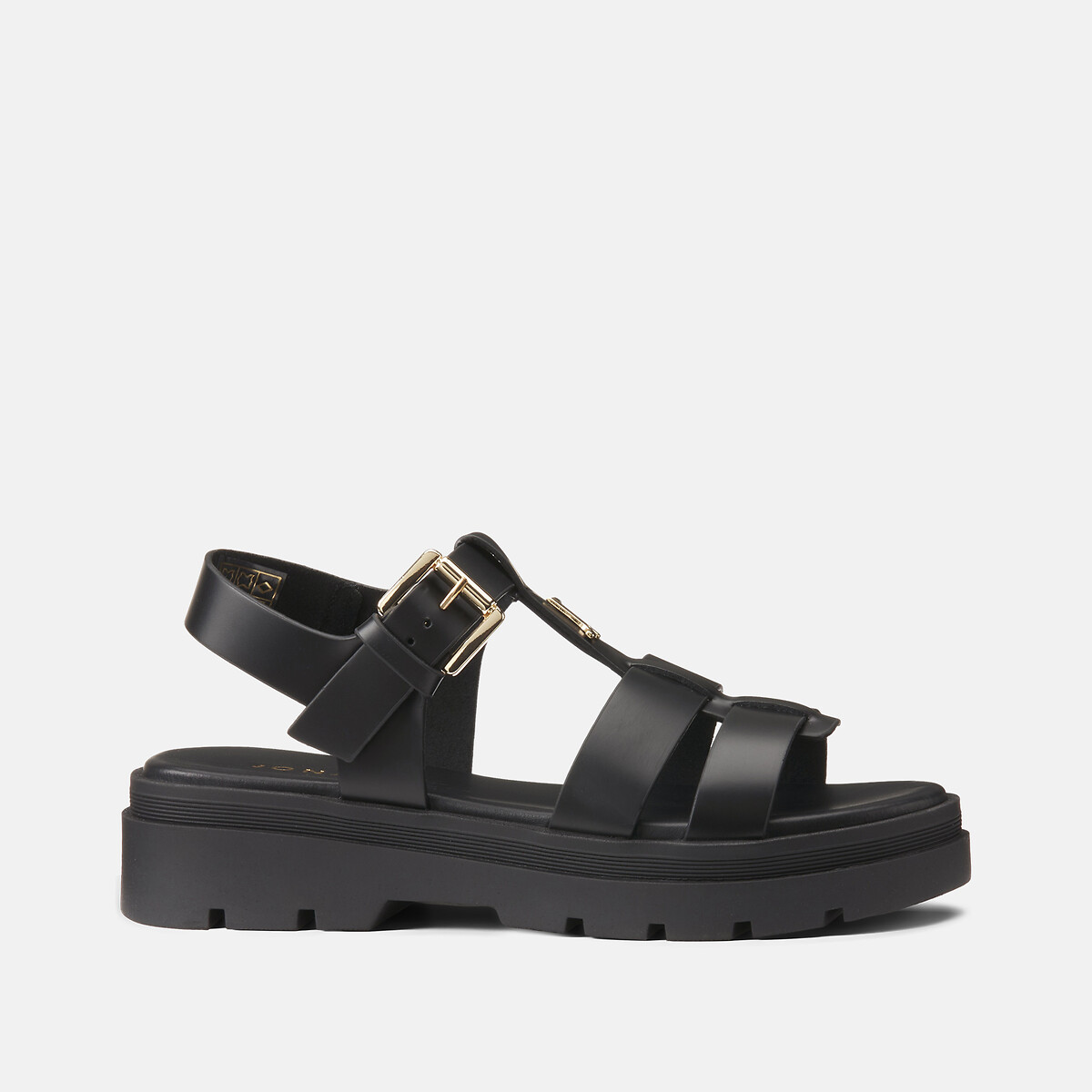 Sandali chunky in pelle Liverpool nero , JONAK