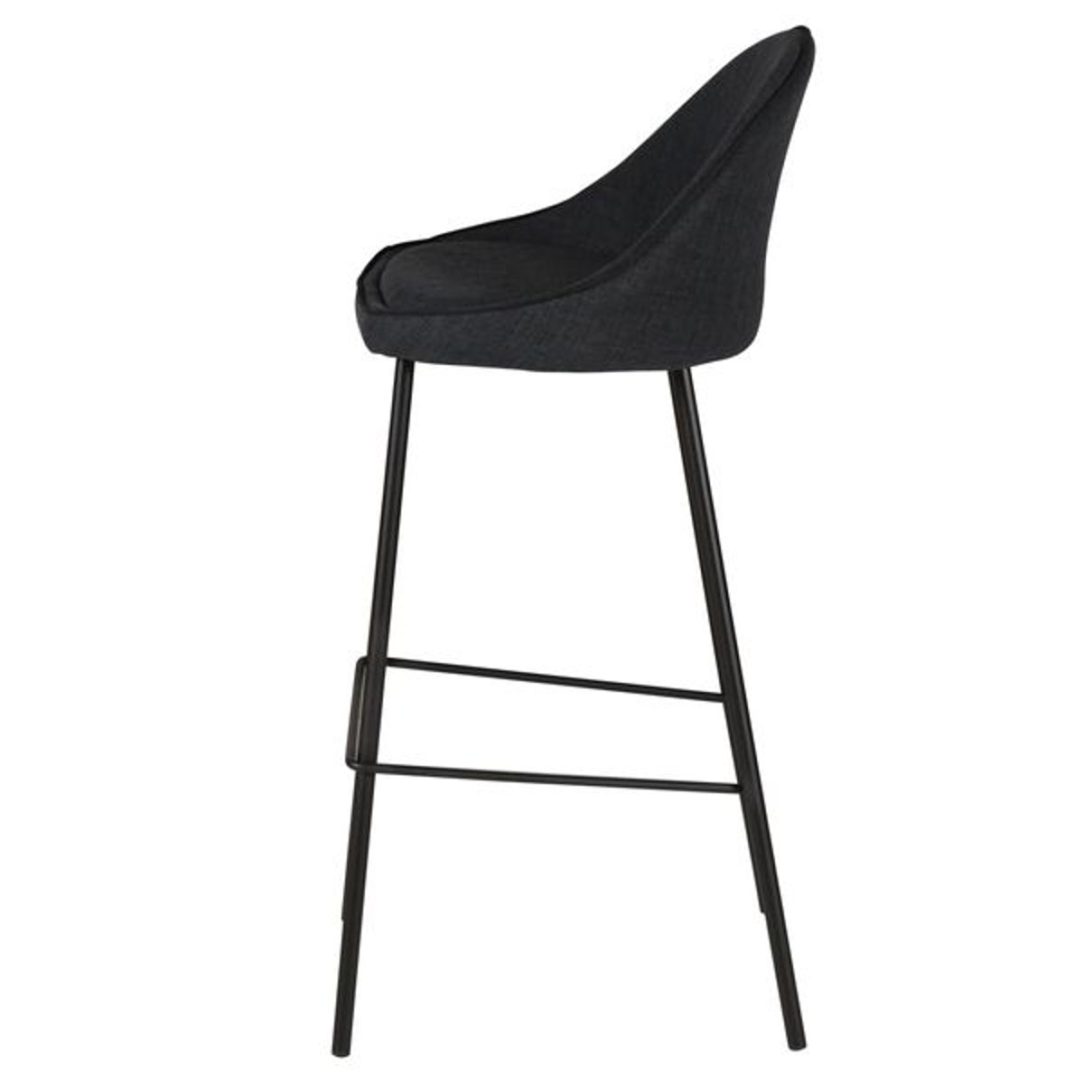 Chaise de bar tissu gris foncé, ZAGO