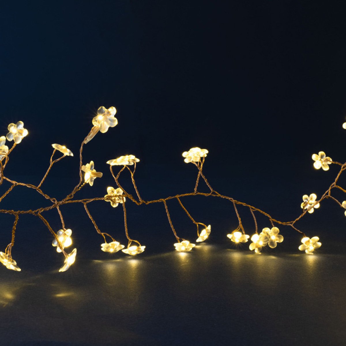 Guirlande micro led 2m blanc chaud Fleur blanc, MILLUMINE