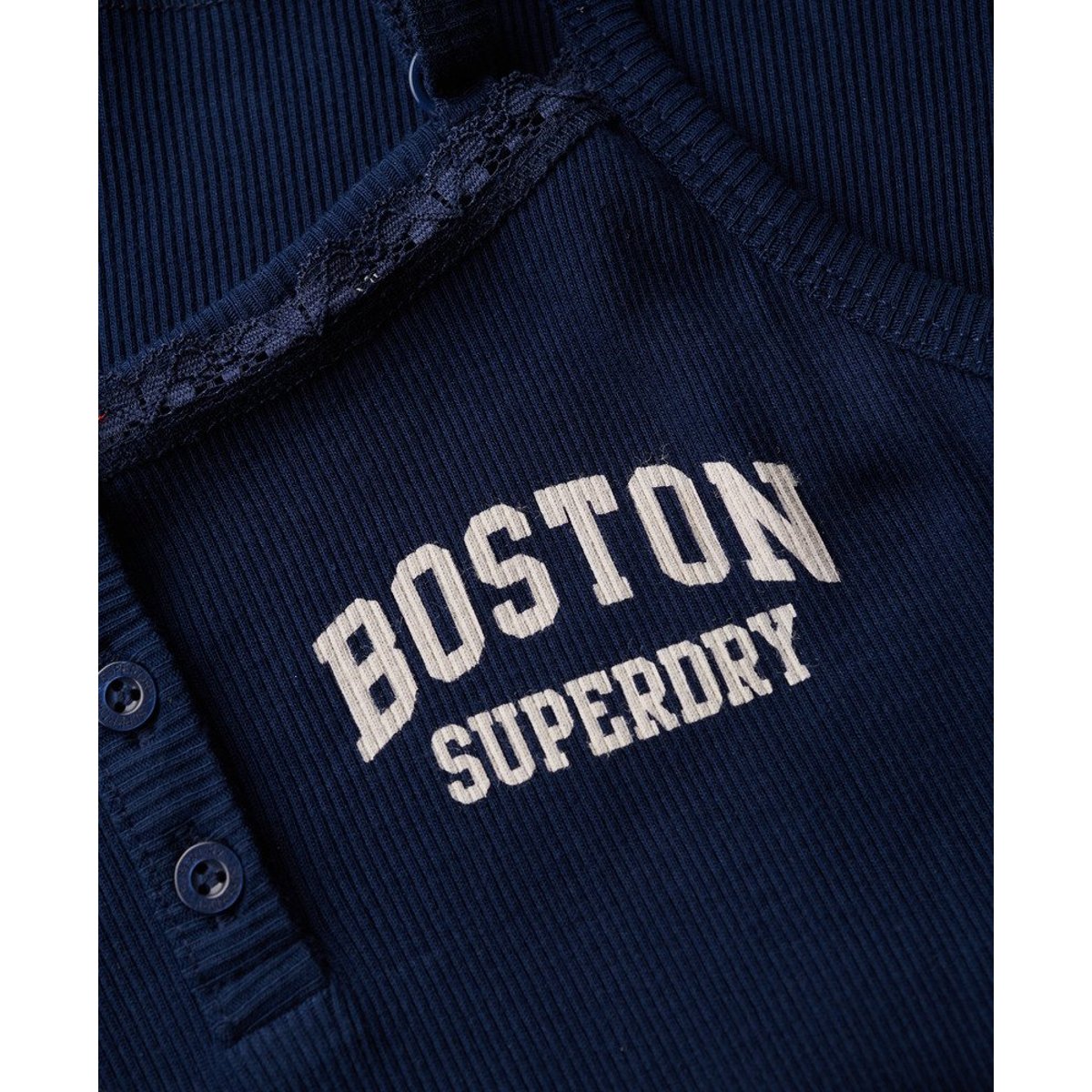 Caraco boutonné à motif Athletic Essentials bleu marine profond, SUPERDRY