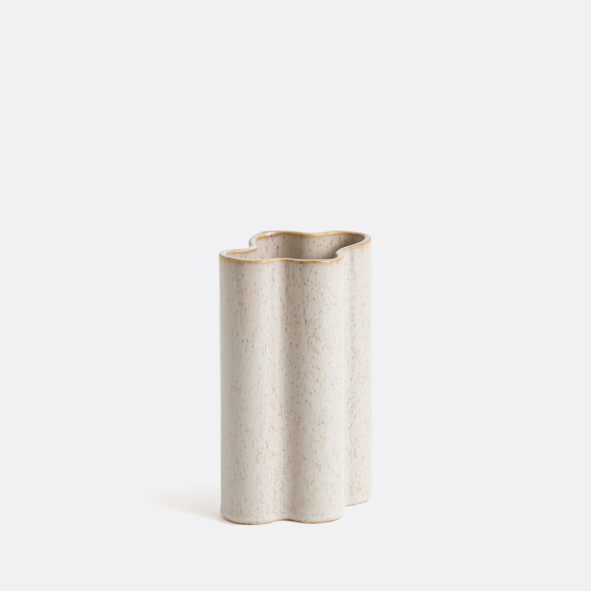 Jarrón de trébol de cerámica, al. 19,5 cm, Diaki marrón grisáceo, LA REDOUTE INTERIEURS