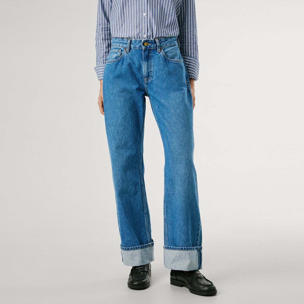 Jean Coupe Large, Taille Basse 12oz rgd denim, PEPE JEANS