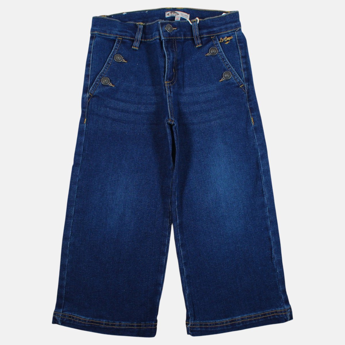 Jean coupe large, taille haute et fermeture boutonnée DENIM bleu stone, LEE COOPER