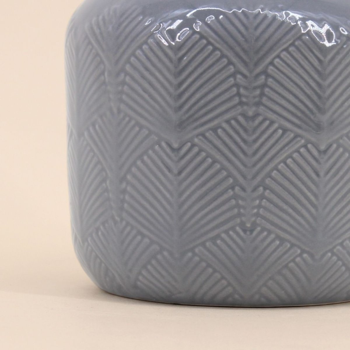 Vase en céramique, H17cm gris, ORNAMI