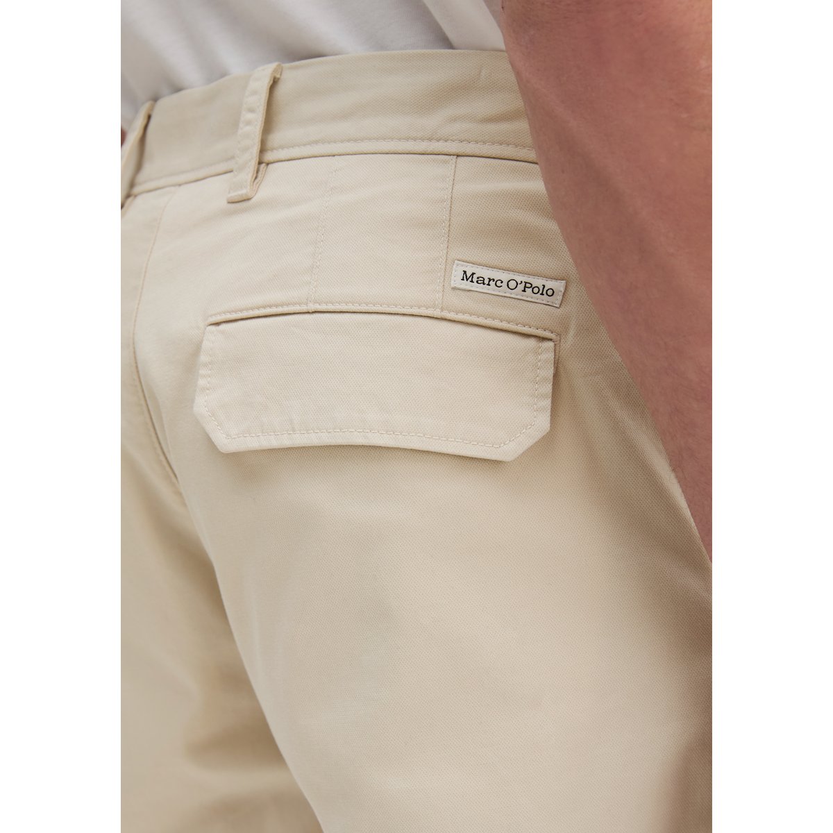 Chino modèle Osby, coupe fuselée en mélange de coton bio de haute qualité gris, MARC O'POLO