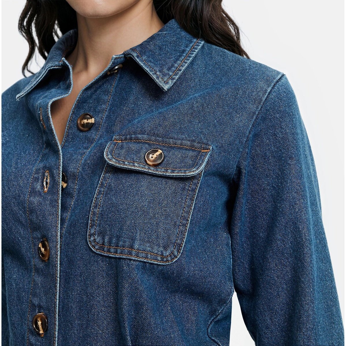 Combinaison pantalon en denim, Signature ERYN indigo, LA REDOUTE COLLECTIONS