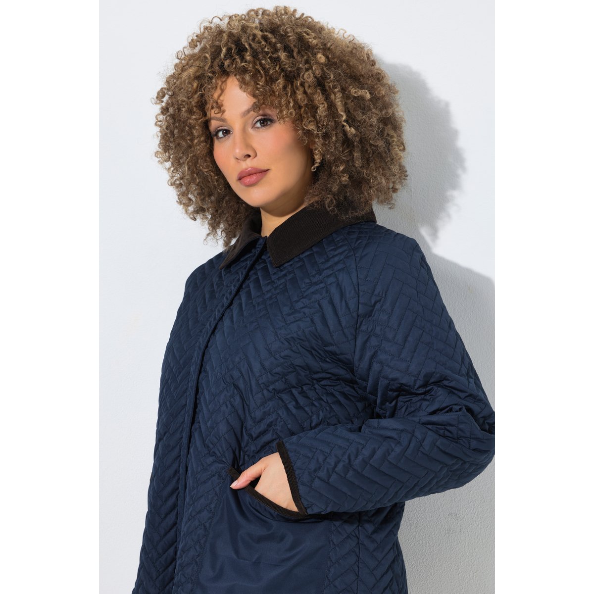 Veste matelassée HYPRAR, modèle déperlant bleu de minuit, ULLA POPKEN