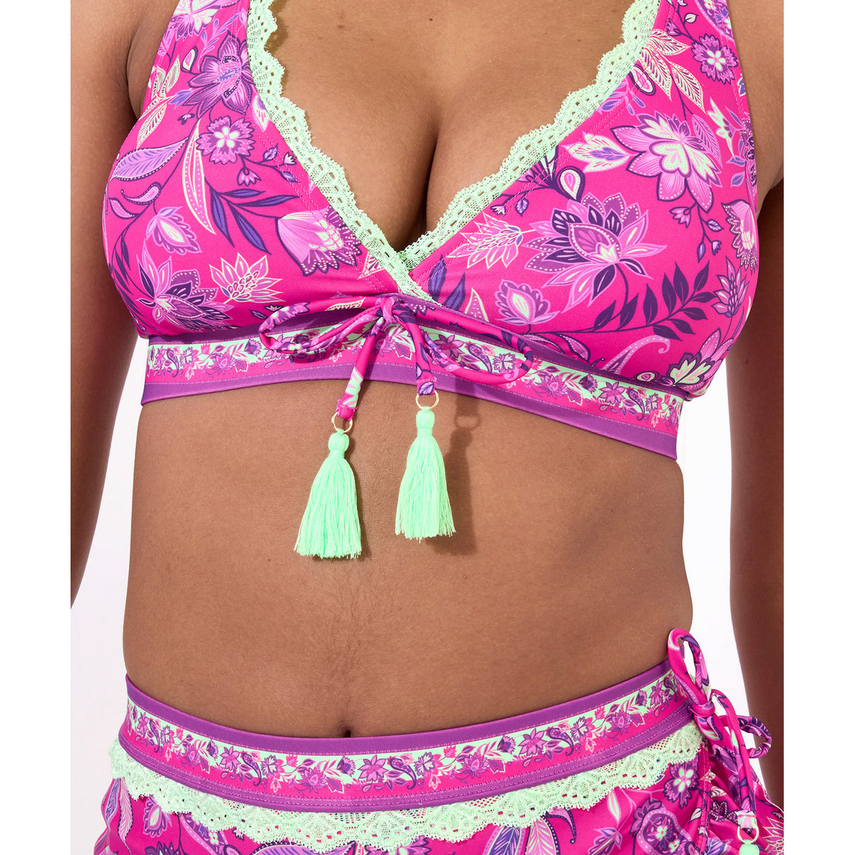 Jupe De Bain Froufroutante Dentelle Tropicale BORA BORA rose multicolore, JOE BROWNS