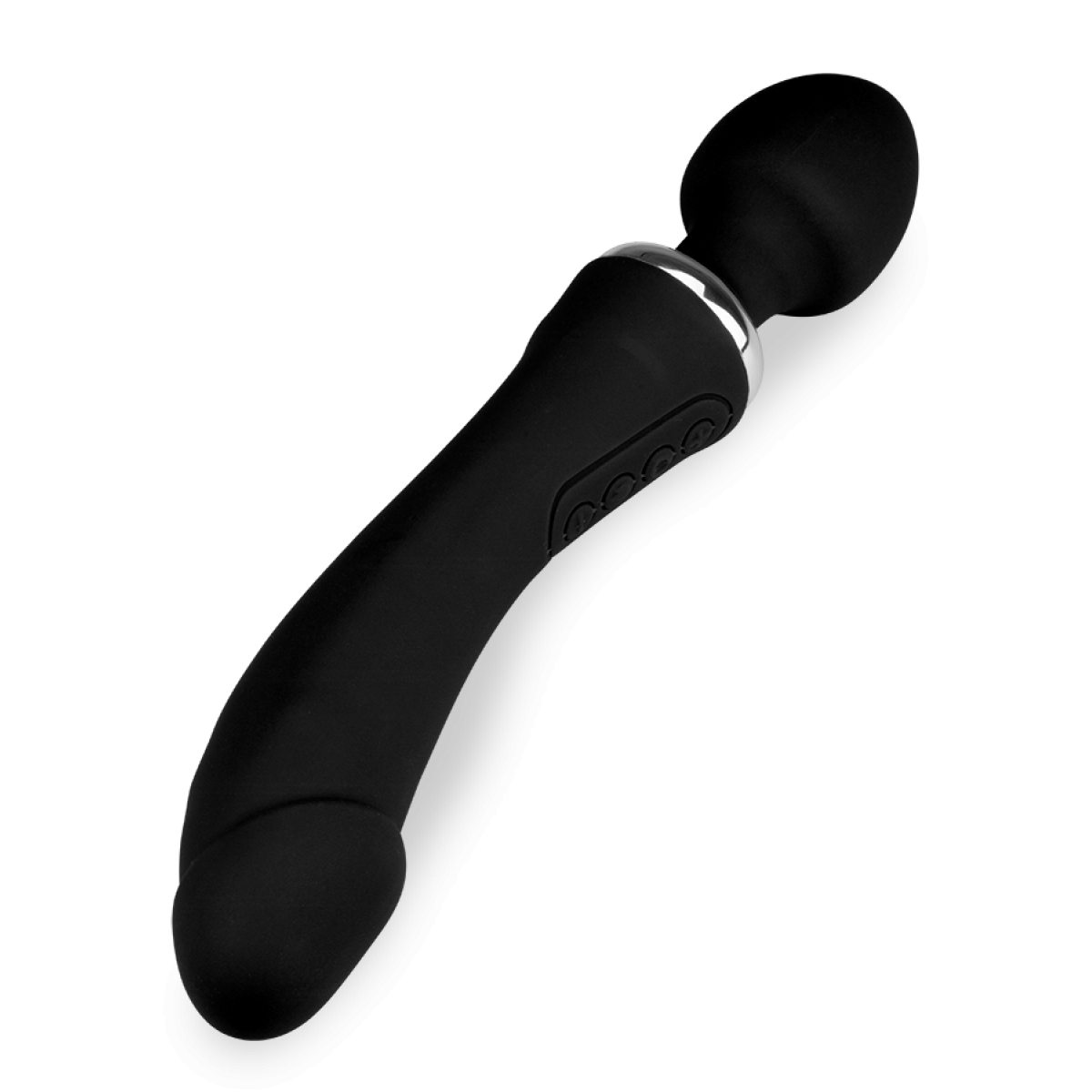 Vibromasseur puissant Wand 2-en-1 chauffant Treat noir, LOVE AND VIBES