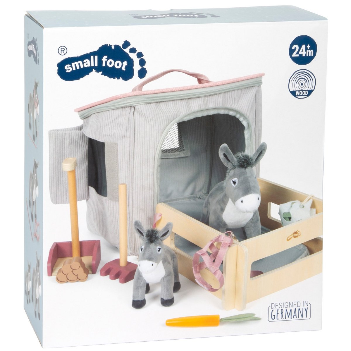 Âne avec écurie et accessoires gris, SMALL FOOT COMPANY