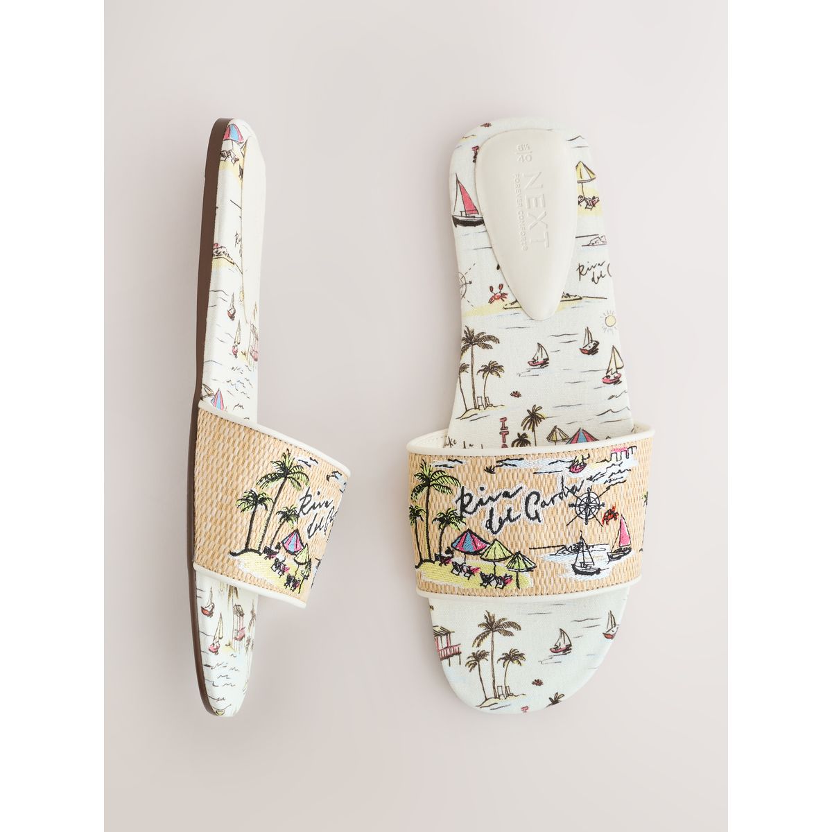 Sandales mules imprimées forever comfort® os, NEXT