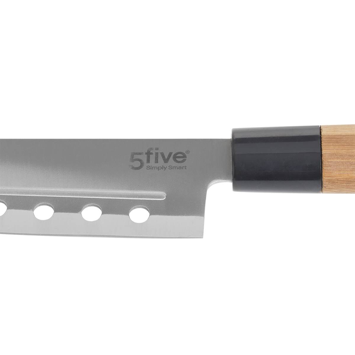 Couteau Santoku lame BLACK beige, 5FIVE SIMPLY SMART